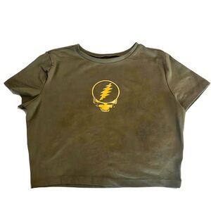 NWT GRATEFUL DEAD x Wild Fable cropped T-shirt short sleeve Women's size M/L